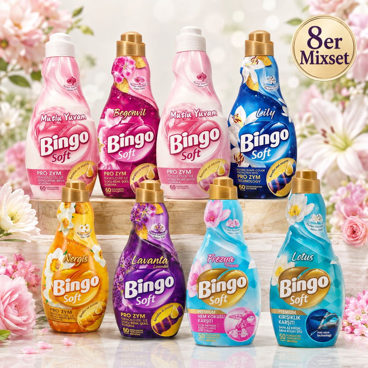 Bingo Soft Weichspüler Mixset alle 8 Sorten