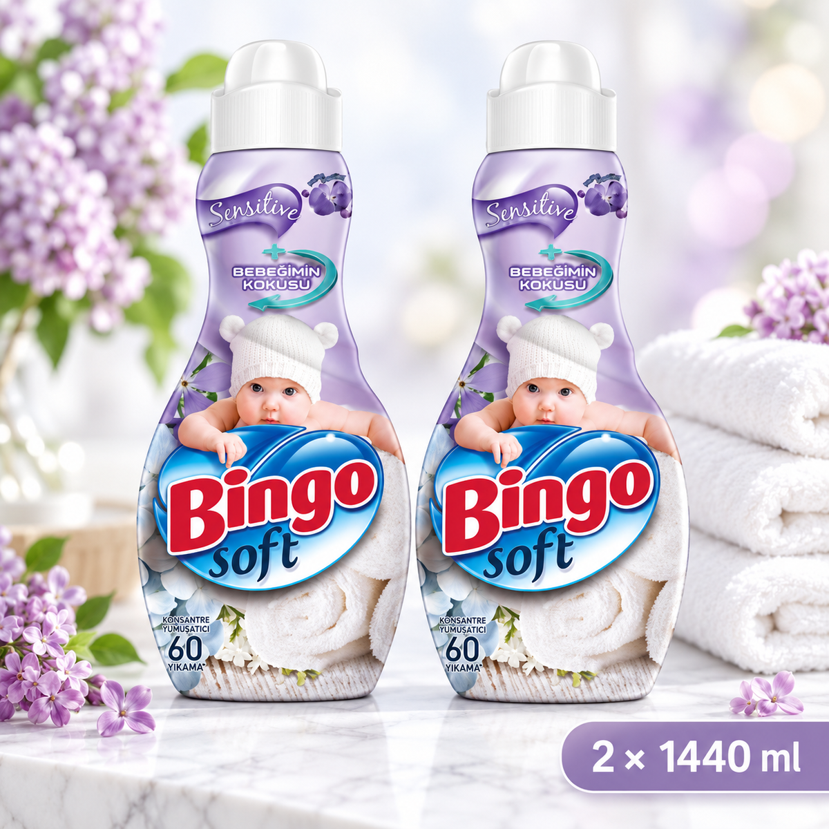 Bingo Soft Weichspüler Sensitive 2x 1440 ml