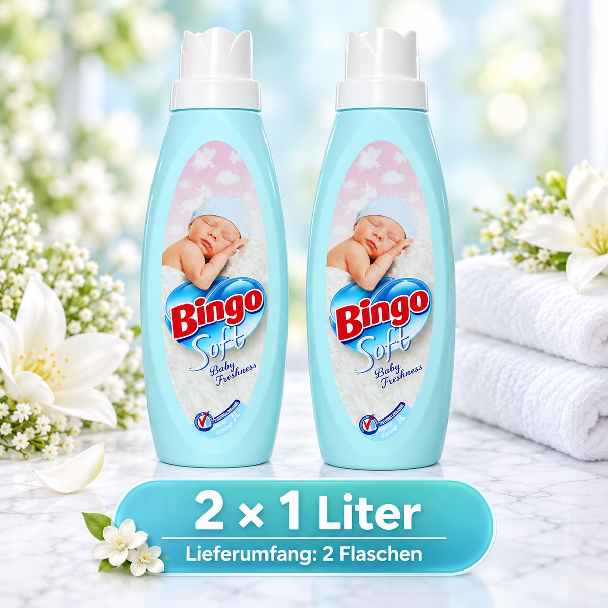 Bingo Soft Weichspüler Baby Freshness 2x 1 L