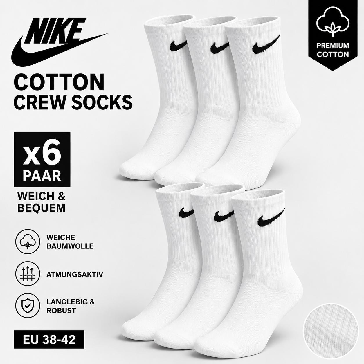 Nike Everyday Crew Socks/Socken 6 Paar 38-42