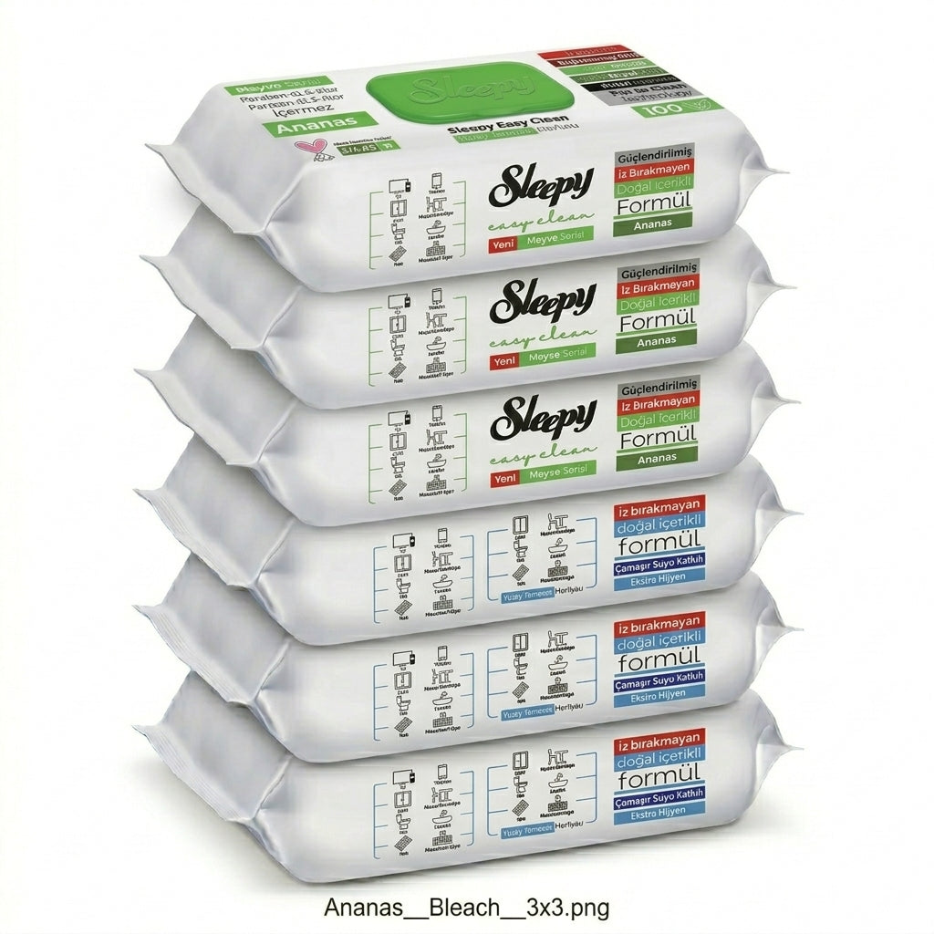 Sleepy Easy Clean Oberflächenreinigungstücher – 3x100 Blau + 3x100 White Soap | Büro Reinigung