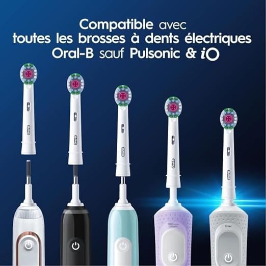 Oral-B 3D White Aufsteckbürsten – 8 Stück Ersatzbürsten Weiß