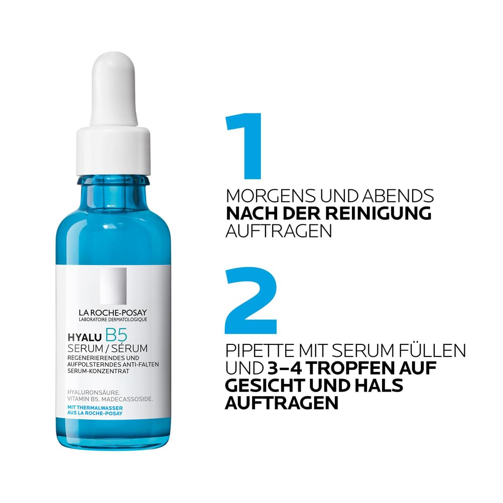 La Roche-Posay Hyalu B5 Serum – Aufpolsterndes Anti-Falten-Serum mit Hyaluron & Vitamin B5, 30 ml