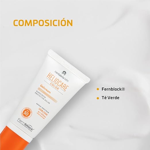 Heliocare Color Gelcream SPF 50 Light – Getönte Gelcreme mit UV-Schutz für sensible Haut, 50 ml