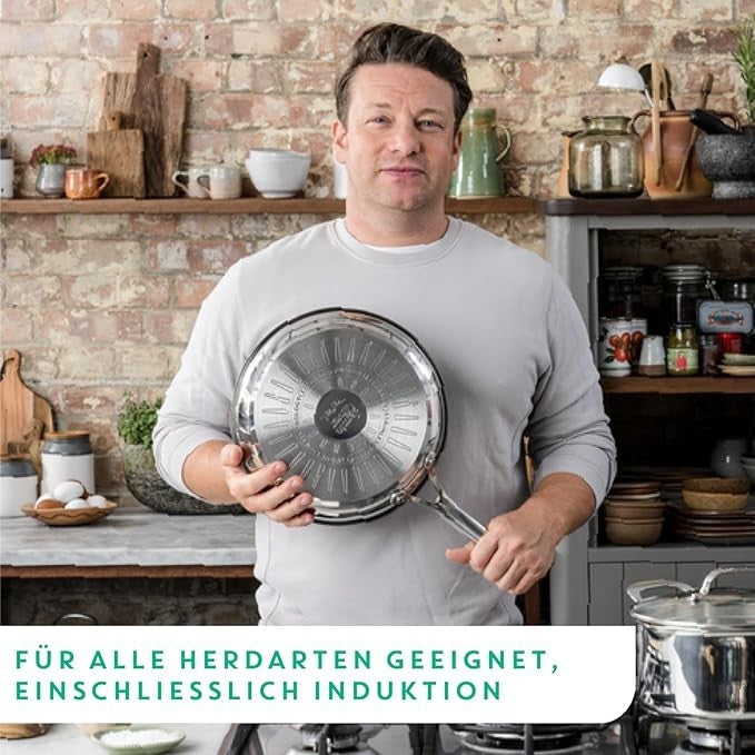 Tefal Jamie Oliver Cooks Direct On Bratpfanne 28cm Edelstahl Induktion/ E3040644