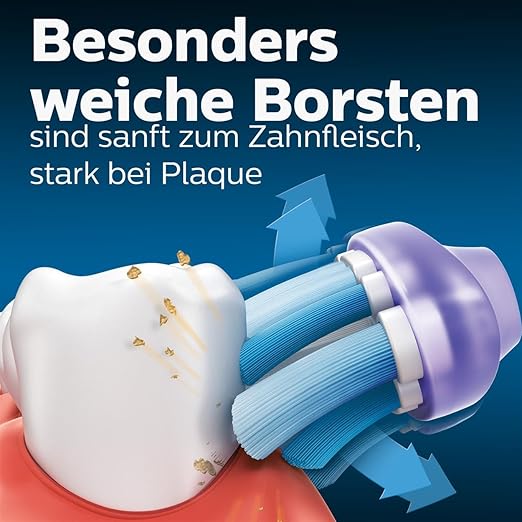 Philips Sonicare G3 Premium Gum Care Standard Schallzahnbürstenköpfe - 4er-Pack in Schwarz (Modell HX9054/33)