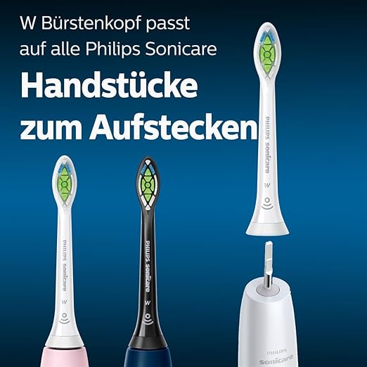 Philips Sonicare W2 Optimal Weiß Standard-Schallzahnbürstenköpfe - 4er-Pack in Weiß (Modell HX6064/10)