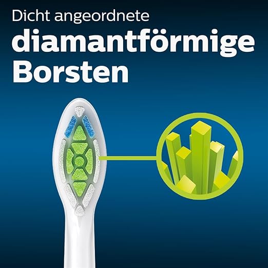 Philips Sonicare W2 Optimal Weiß Standard-Schallzahnbürstenköpfe - 4er-Pack in Weiß (Modell HX6064/10)