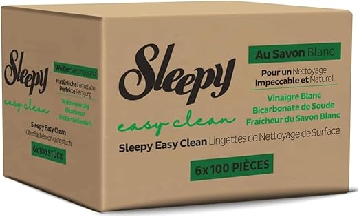 Sleepy Easy Clean Reinigungstücher Grün – Seifenduft – 6x100 Tücher (600 Blatt) – Oberflächenreinigung mit Farbkraft & Frische – starke Putztücher für Küche, Bad & Haushalt