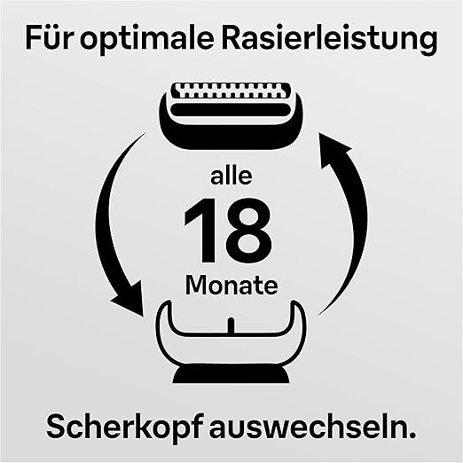 Braun Series 3 Elektrorasierer Scherkopf, Ersatzscherteil vom Hersteller passend für Braun Herren Rasierer Series 3 ProSkin, 32B, schwarz, 1er Pack