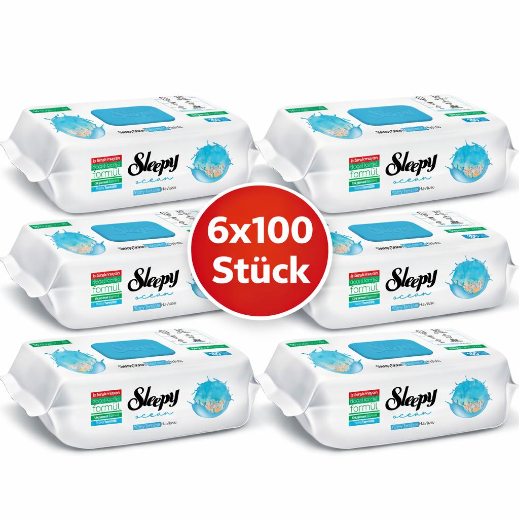 Sleepy Easy Clean Oberflächenreinigungstücher Ocean Breeze 6x100