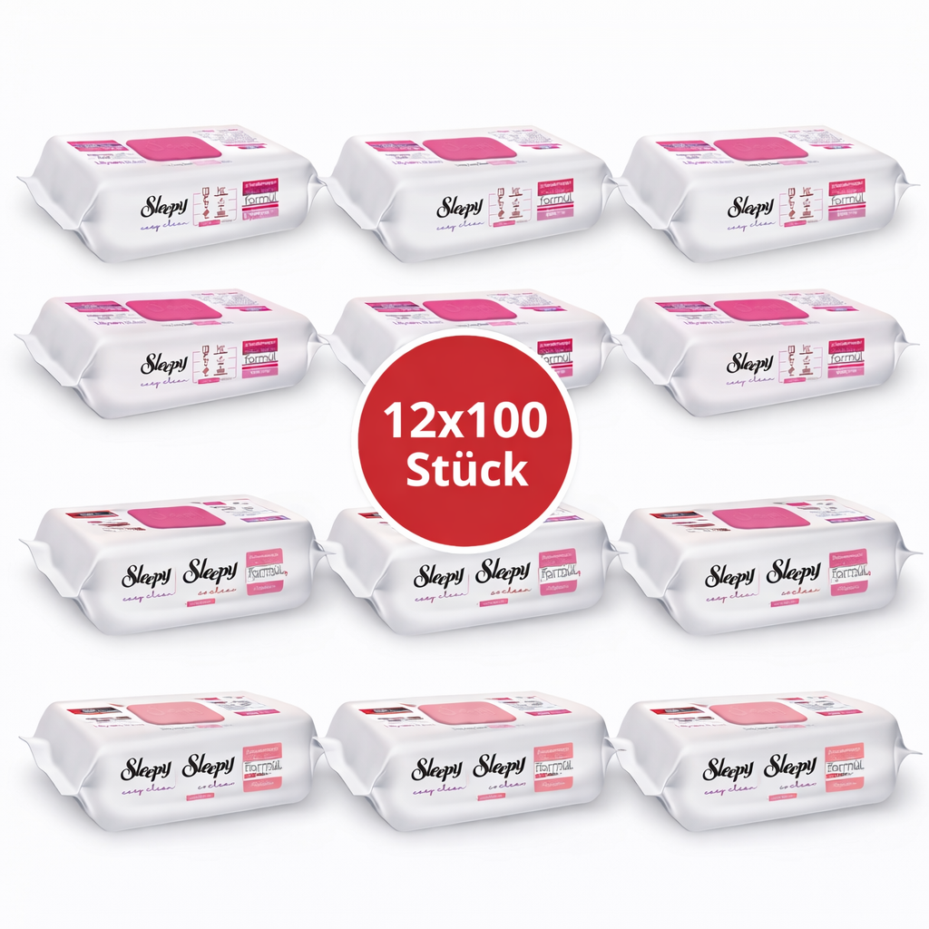 Sleepy Easy Clean Oberflächenreinigungstücher – 6x100 Lilium + 6x100 Pomelo | Fliesenreinigung
