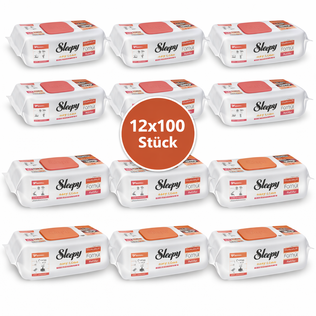 Sleepy Easy Clean Oberflächenreinigungstücher – 6x100 Kirsche + 6x100 Orange | Haushaltswaren