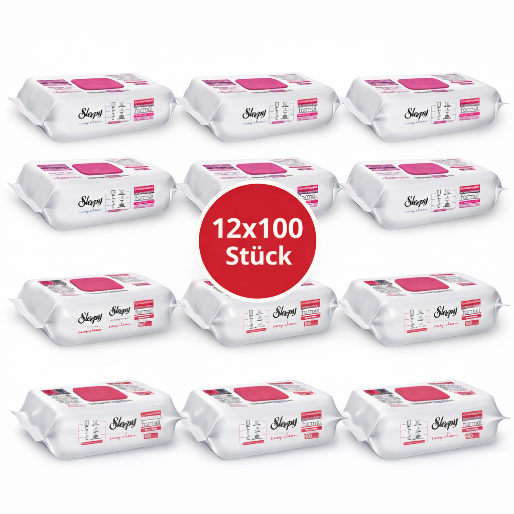Sleepy Easy Clean Oberflächenreinigungstücher – 6x100 Kirsche + 6x100 Lilium | Staubmagnet