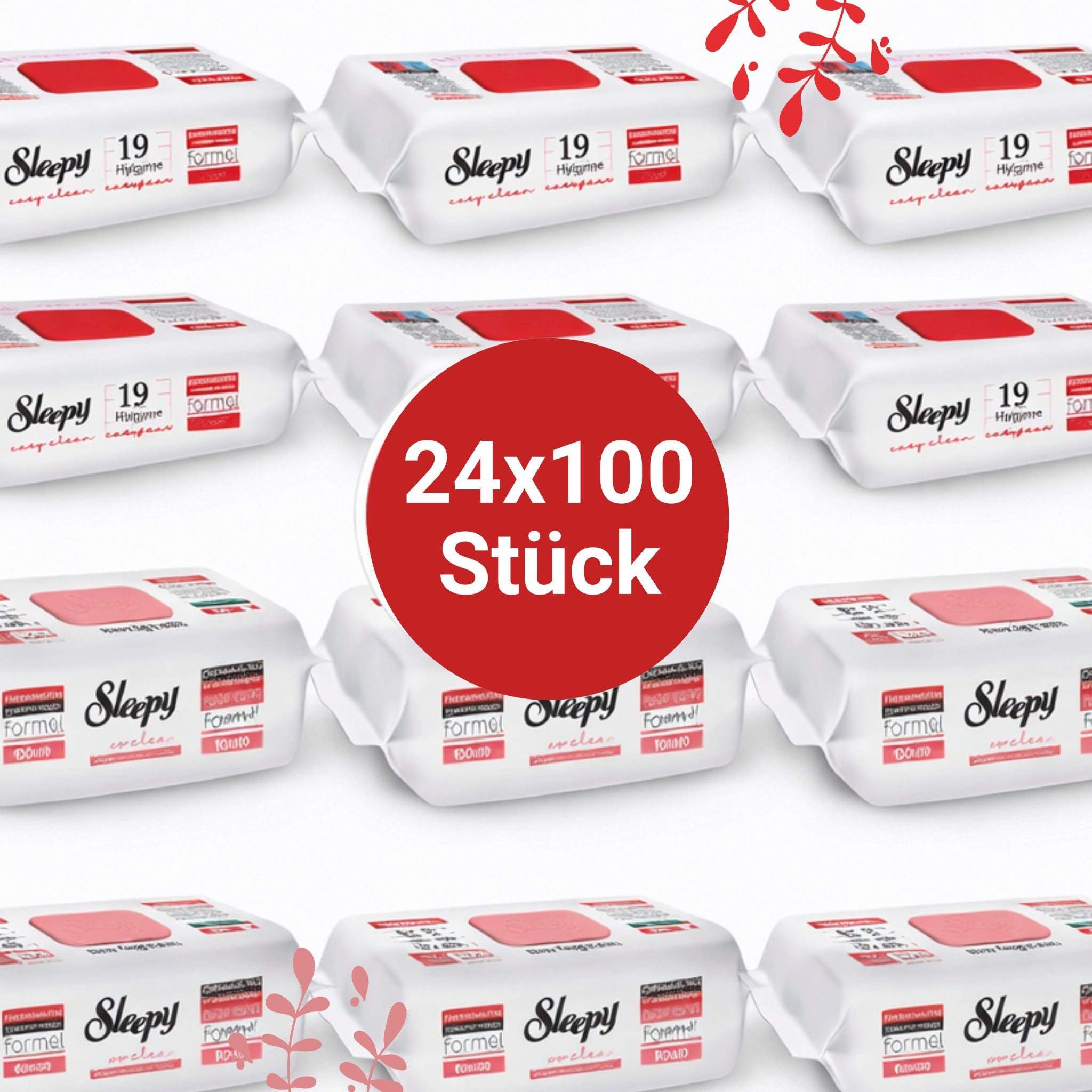 Sleepy Easy Clean Oberflächenreinigungstücher – 12x100 Kirsche + 12x100 Pomelo | Großverbraucher