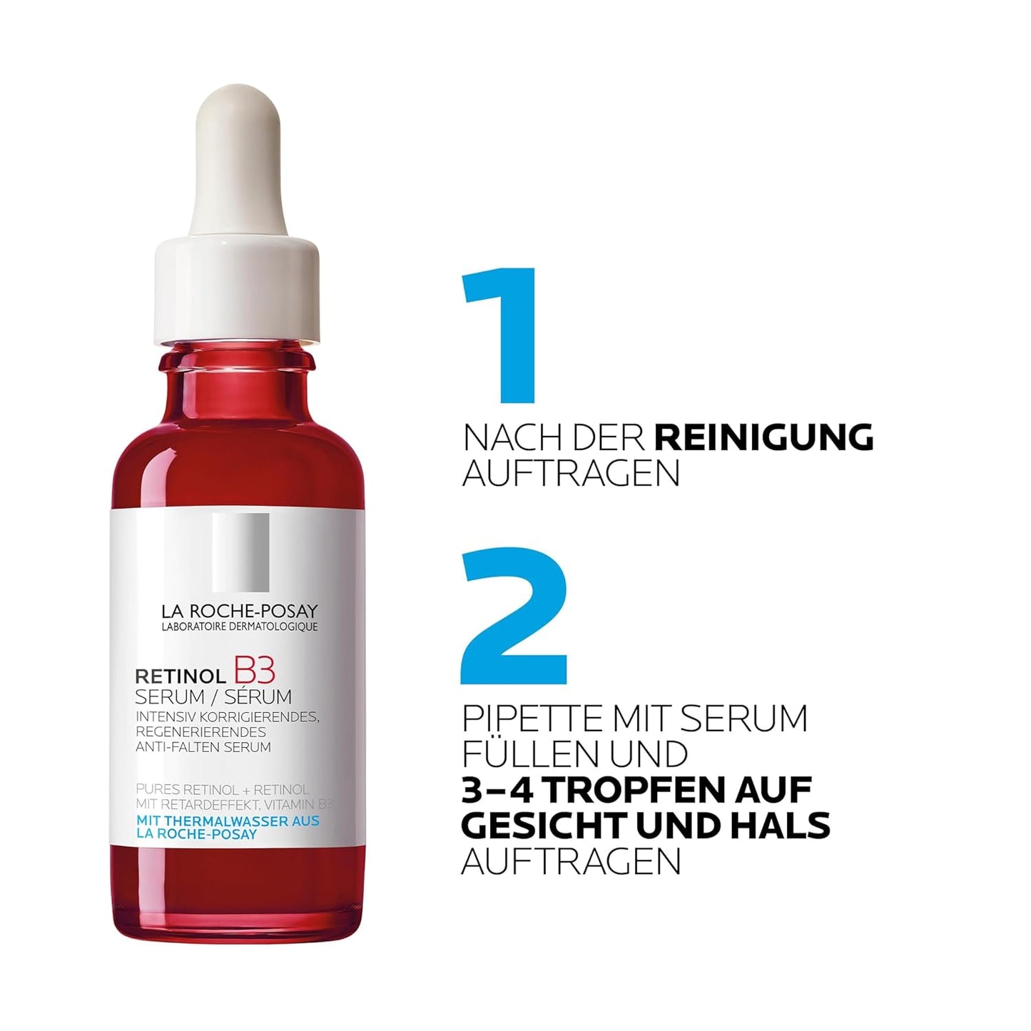La Roche-Posay Retinol B3 Serum – Anti-Falten Serum-Konzentrat mit Retinol & Vitamin B3, 30 ml