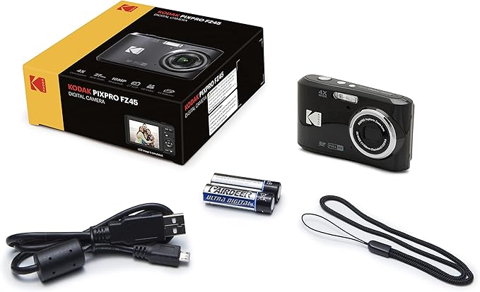 Kodak Pixpro FZ45 – 16.4 MP Digitalkamera Schwarz – Full HD, 4x Zoom, 2.7" Display – NEU & OVP