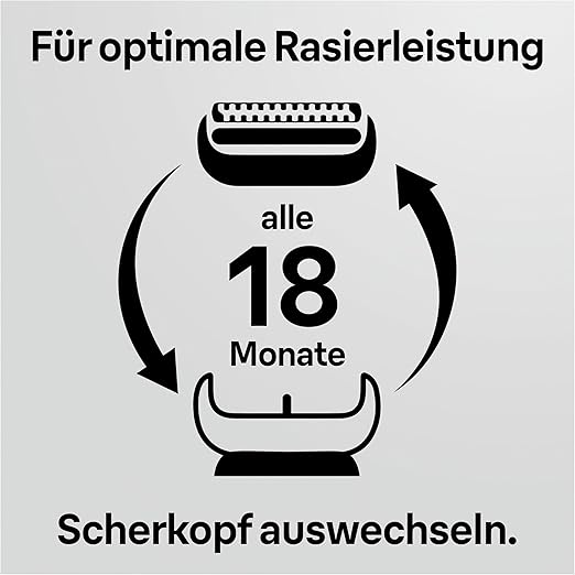 Braun Series 7 Scherkopf 73S Silber – Ersatzscherteil für Elektrorasierer