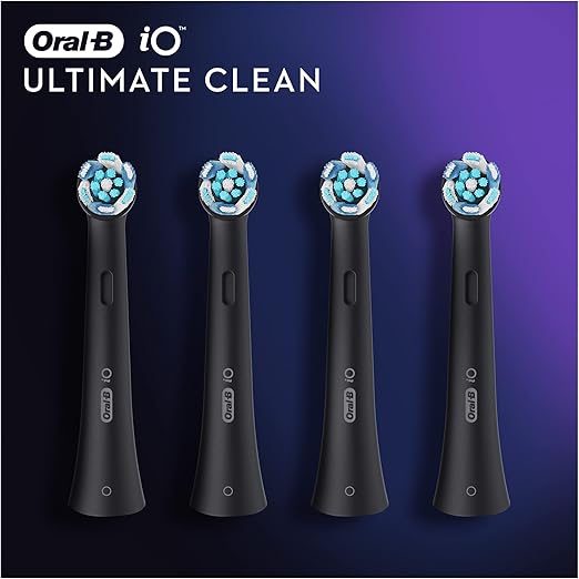 Oral-B iO Ultimate Clean Aufsteckbürsten – 4 Stück Ersatzbürsten Schwarz