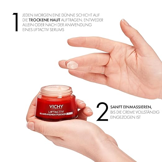 VICHY Liftactiv B3 Tagescreme LSF 50 – Anti-Pigmentflecken Pflege mit Niacinamid & Bio-Peptiden, 50 ml