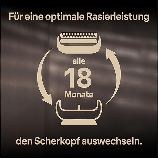 Braun Series 9 Pro Elektrorasierer Scherkopf, Ersatzscherteil vom Hersteller passend für Braun Herren Rasierer Series 9 Pro, 94M, chrom, 1er Pack