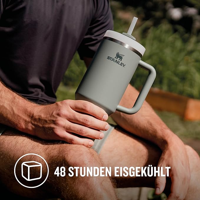 Stanley Quencher H2.0 1.2L Shale – Thermobecher mit Strohhalm, Edelstahl