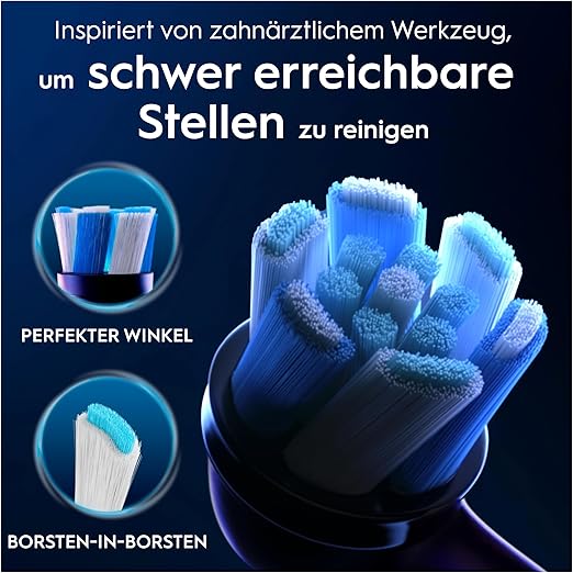 Oral-B iO Ultimate Clean Aufsteckbürsten – 8 Stück Ersatzbürsten Schwarz