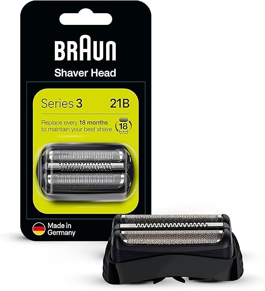 Braun Series 3 Scherkopf 21B Schwarz – Ersatzscherteil für Rasierer