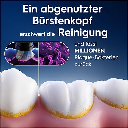 Oral-B iO Gentle Care Aufsteckbürsten – 4 Stück Ersatzbürsten Schwarz