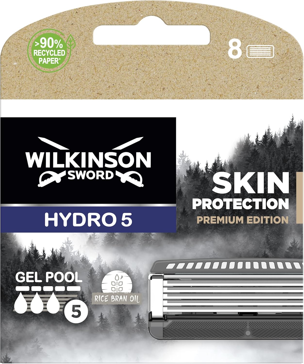 Wilkinson Sword Intuition Hydro 5 Skin Protection Premium Edition für Männer Klingen 8er