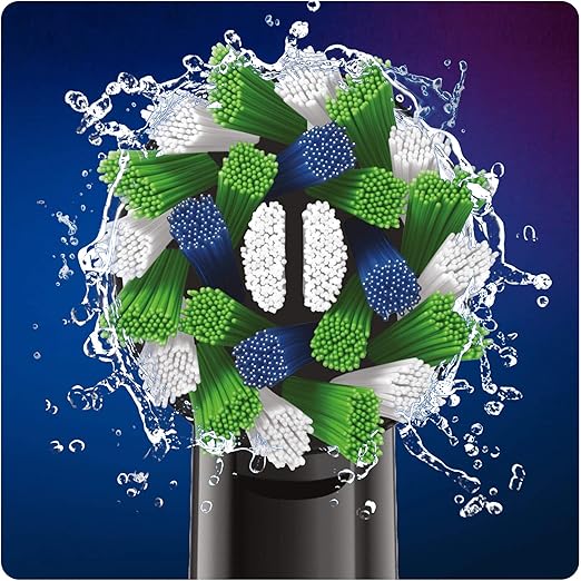 Oral-B CrossAction Black Edition Aufsteckbürsten mit CleanMaximiser-Borsten für ganzheitliche Mundreinigung, 10 Stück