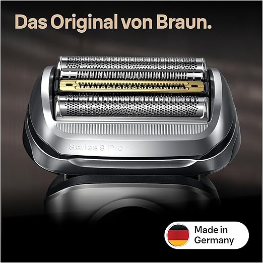 Braun Series 9 Pro Elektrorasierer Scherkopf, Ersatzscherteil vom Hersteller passend für Braun Herren Rasierer Series 9 Pro, 94M, chrom, 1er Pack