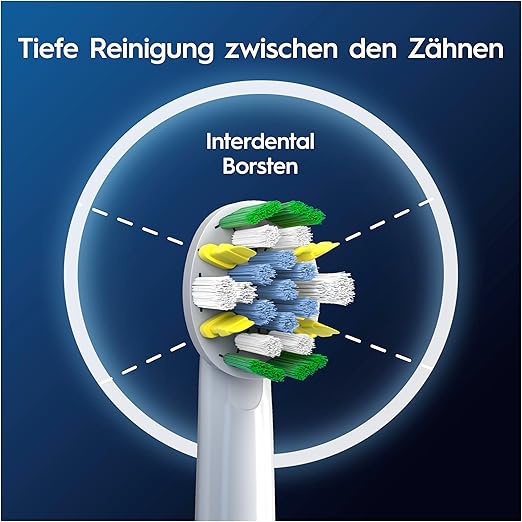 Oral-B Pro Tiefenreinigung Aufsteckbürsten für Elektrische Zahnbürste Tiefe Zahnreinigung, Ersatzbürsten mit X-Förmigen Borsten, Zahnbürstenaufsatz, Made in Germany Weiß, 6 Stück