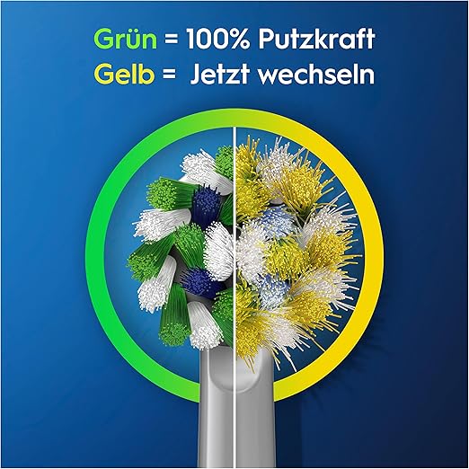 Oral-B CrossAction Aufsteckbürsten für elektrische Zahnbürste, 10 Stück, ganzheitliche Mundreinigung mit CleanMaximiser-Borsten, Zahnbürstenaufsatz für Oral-B Zahnbürsten