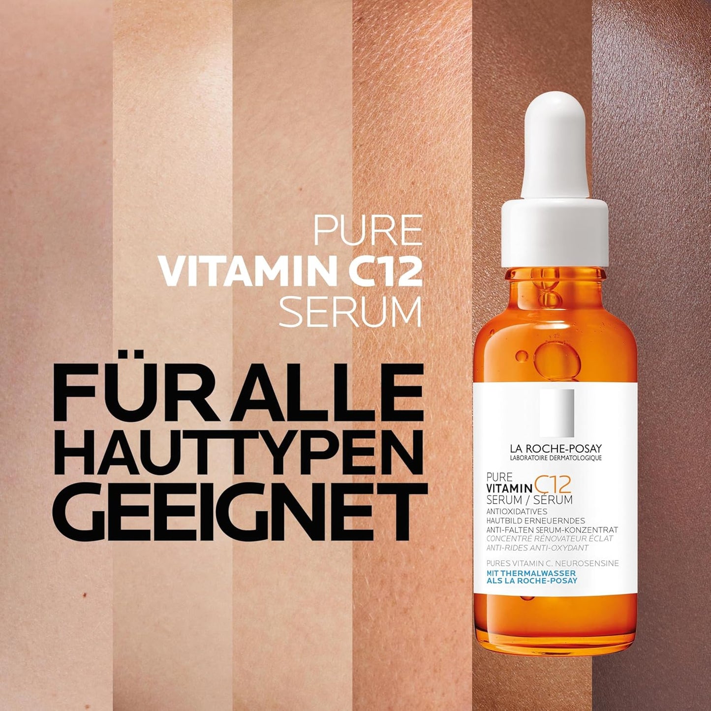 La Roche-Posay Pure Vitamin C12 Serum – 12 % Vitamin C Anti-Aging & Aufhellung, 30 ml