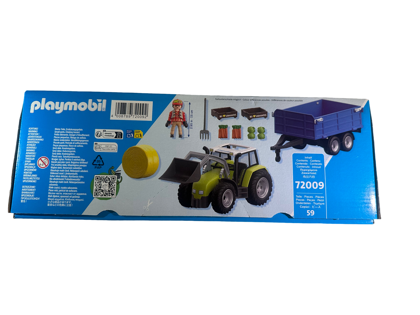 PLAYMOBIL Country 72009 Traktor mit Anhänger & Heuballen – Edeka Exklusiv