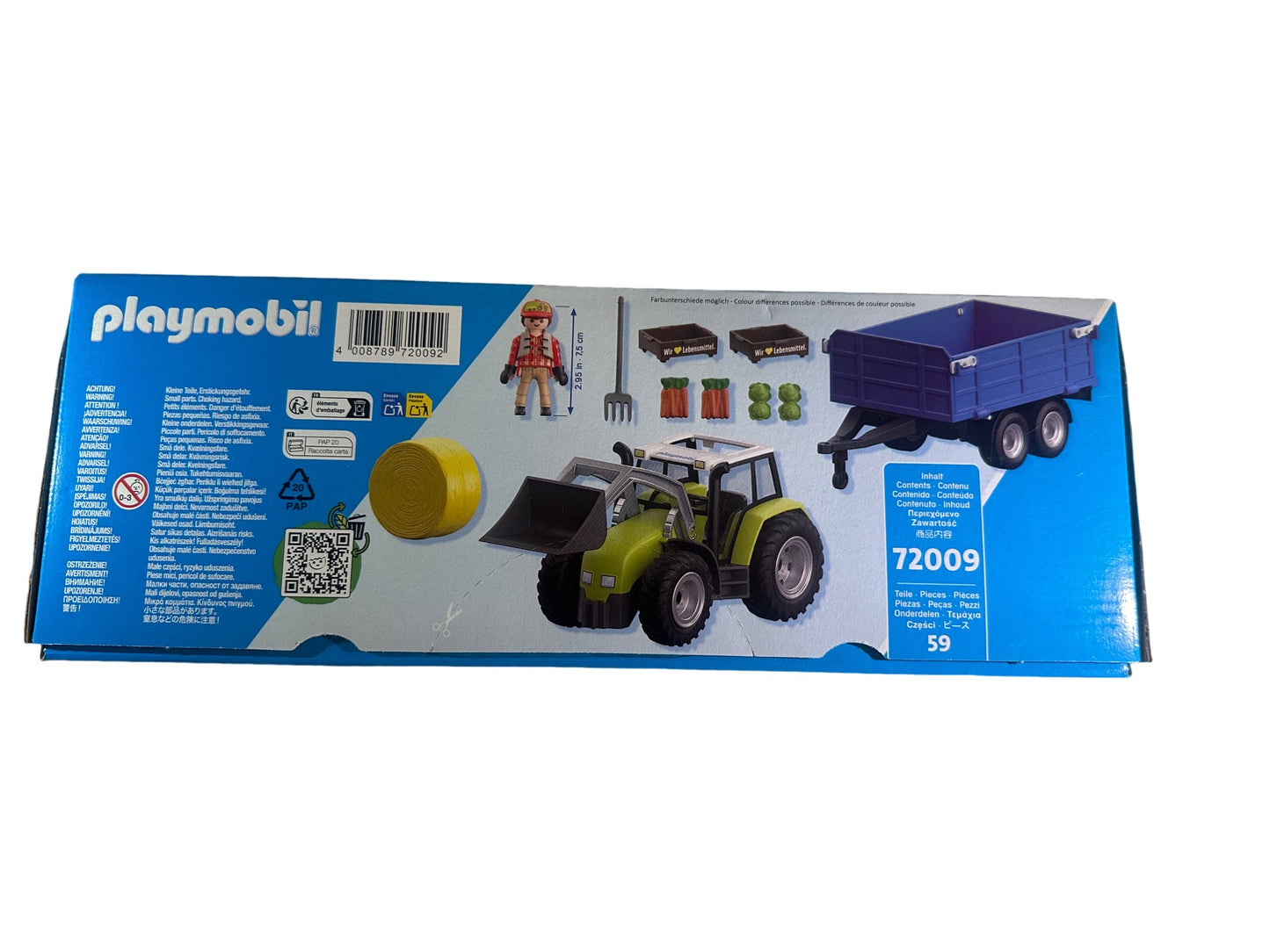 PLAYMOBIL Country 72009 Traktor mit Anhänger & Heuballen – Edeka Exklusiv
