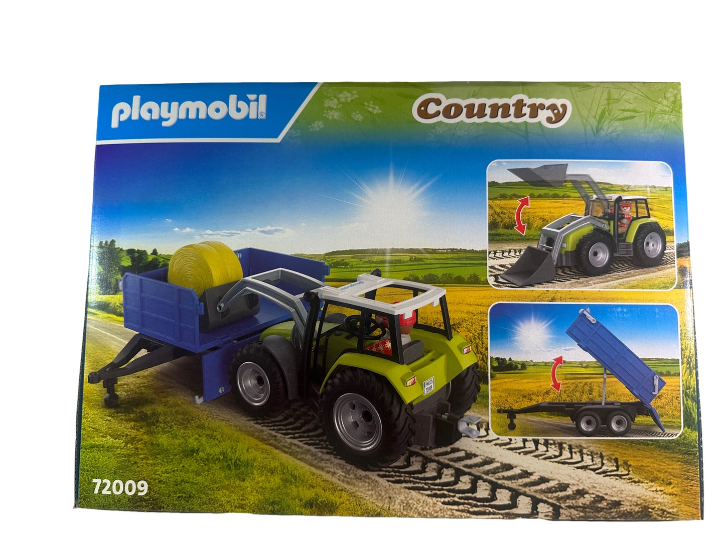 PLAYMOBIL Country 72009 Traktor mit Anhänger & Heuballen – Edeka Exklusiv