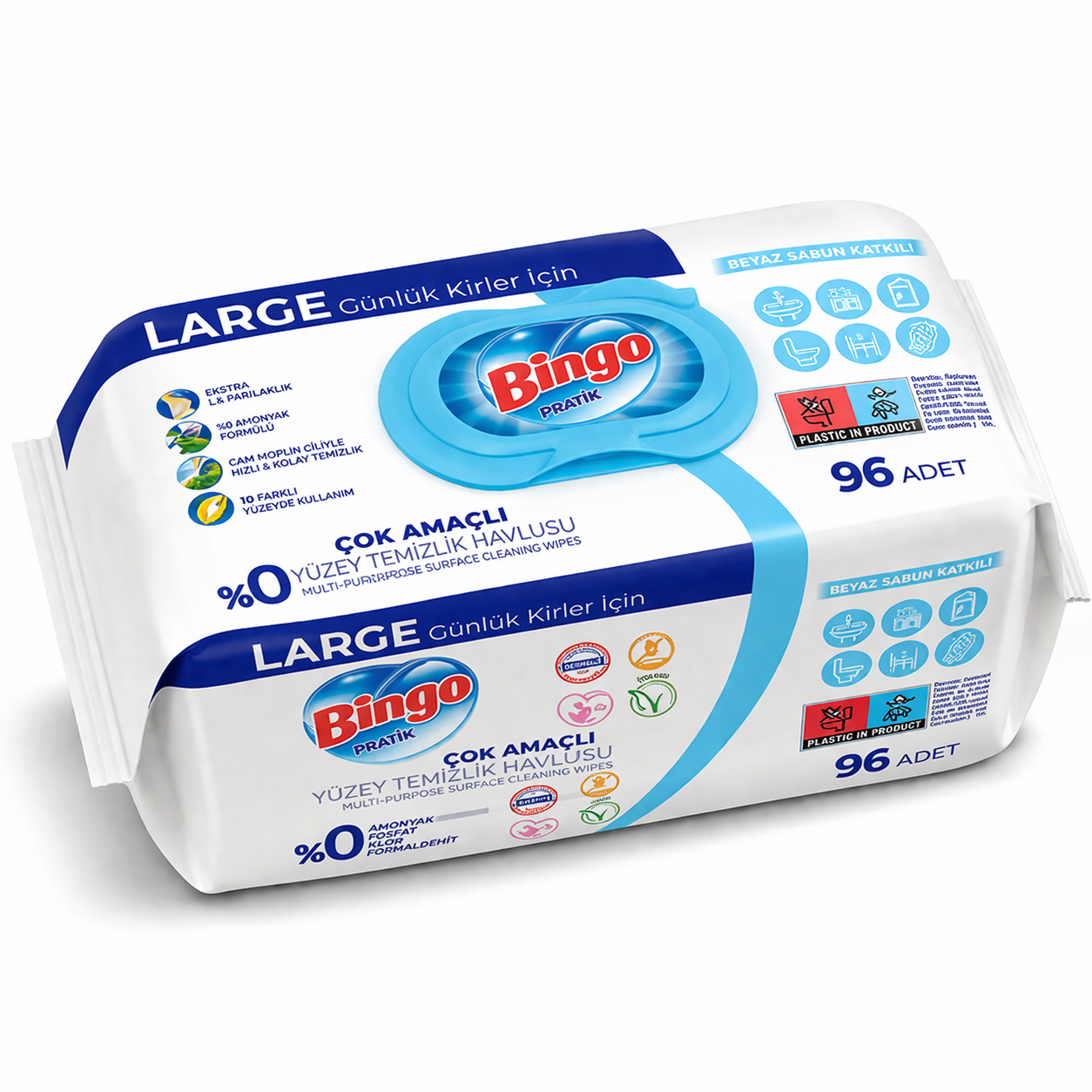 Bingo Feuchttücher Mix Set 6x96 Blatt – 6 Düfte – Mehrzweck Reinigungstücher Vorteilspack