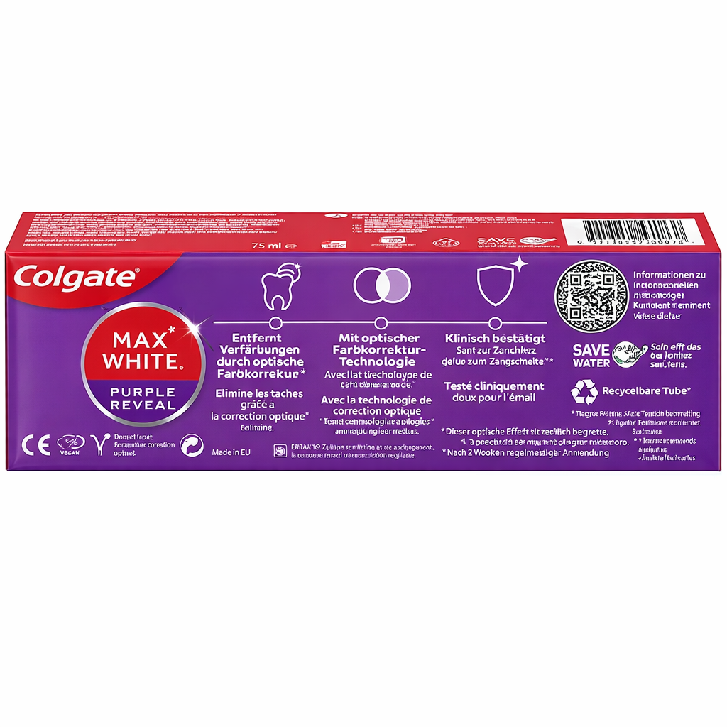 Colgate Max White Purple Reveal Zahnpasta 3 Stück