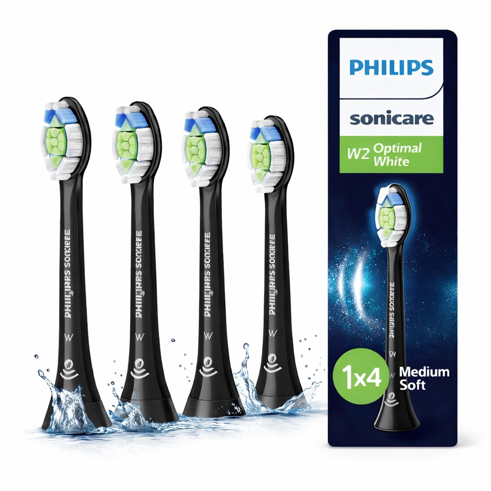 Sonicare W2 Bürstenkopf 4Stk. Schwarz
