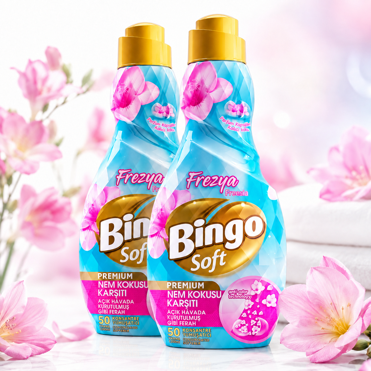 Bingo Soft Premium Weichspüler Frezya 2x 1200 ml