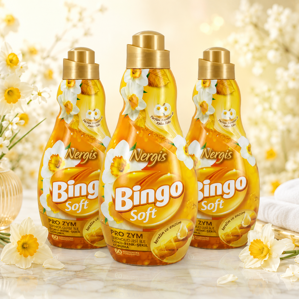 Bingo Soft Weichspüler Nergis 3x 1440 ml