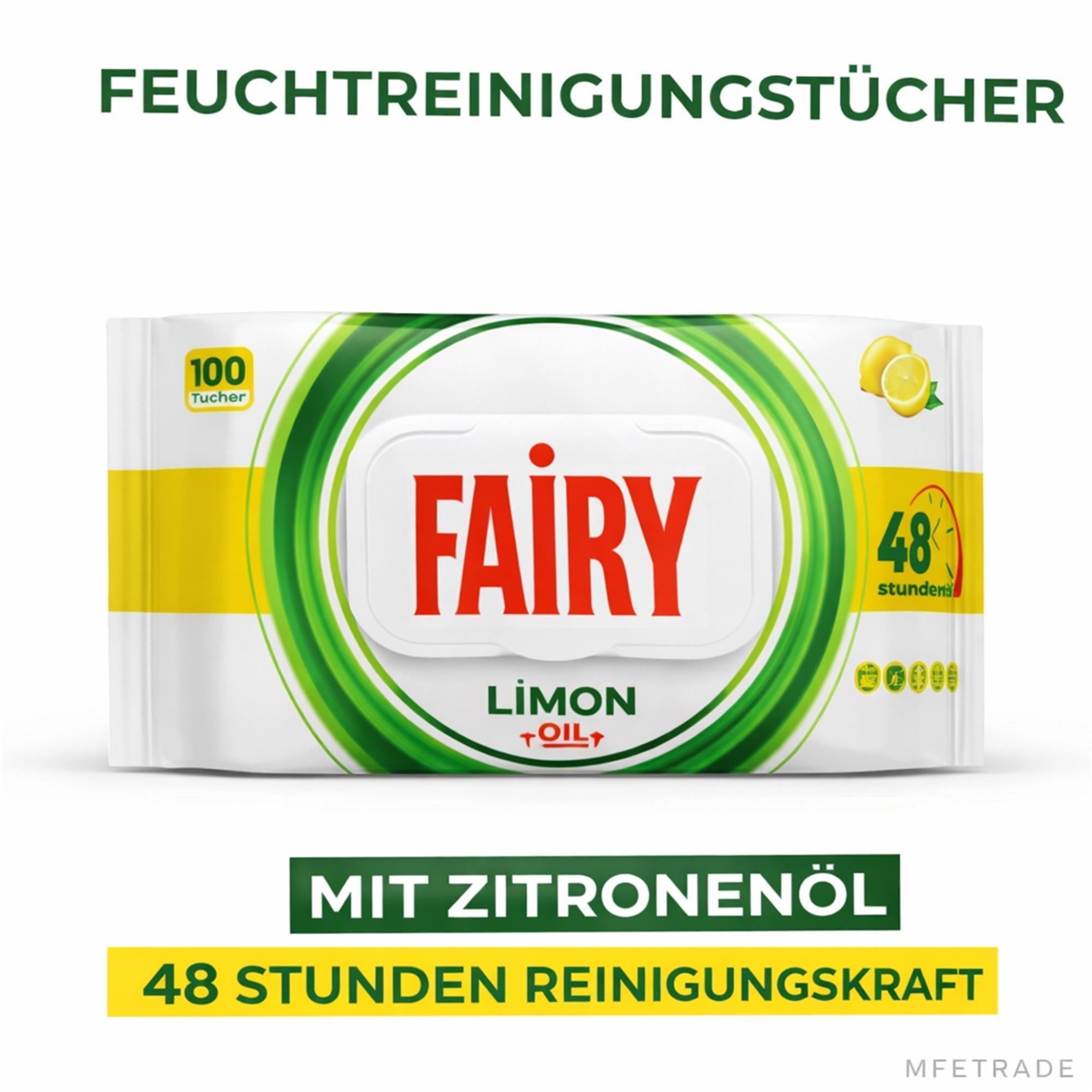 Fairy Oberflächenreinigungstücher Zitrone 12er