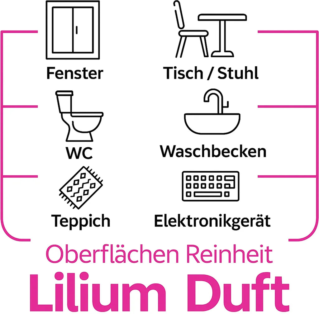Sleepy Reinigungstücher Rosa – Lilienbouquet-Duft – 6x100 Tücher (600 Blatt) – Feuchte Oberflächenreinigungstücher für den täglichen Einsatz in Haushalt, Küche & Bad