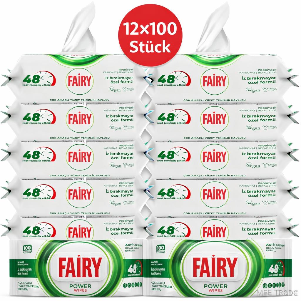 Fairy Oberflächenreinigungstücher Weiße Seife 12er
