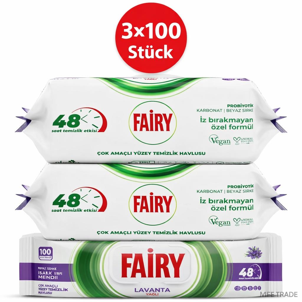 Fairy Oberflächenreinigungstücher Lavendel 3er