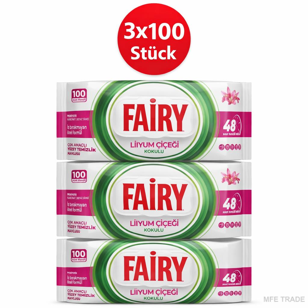 Fairy Oberflächenreinigungstücher Lilie 3er