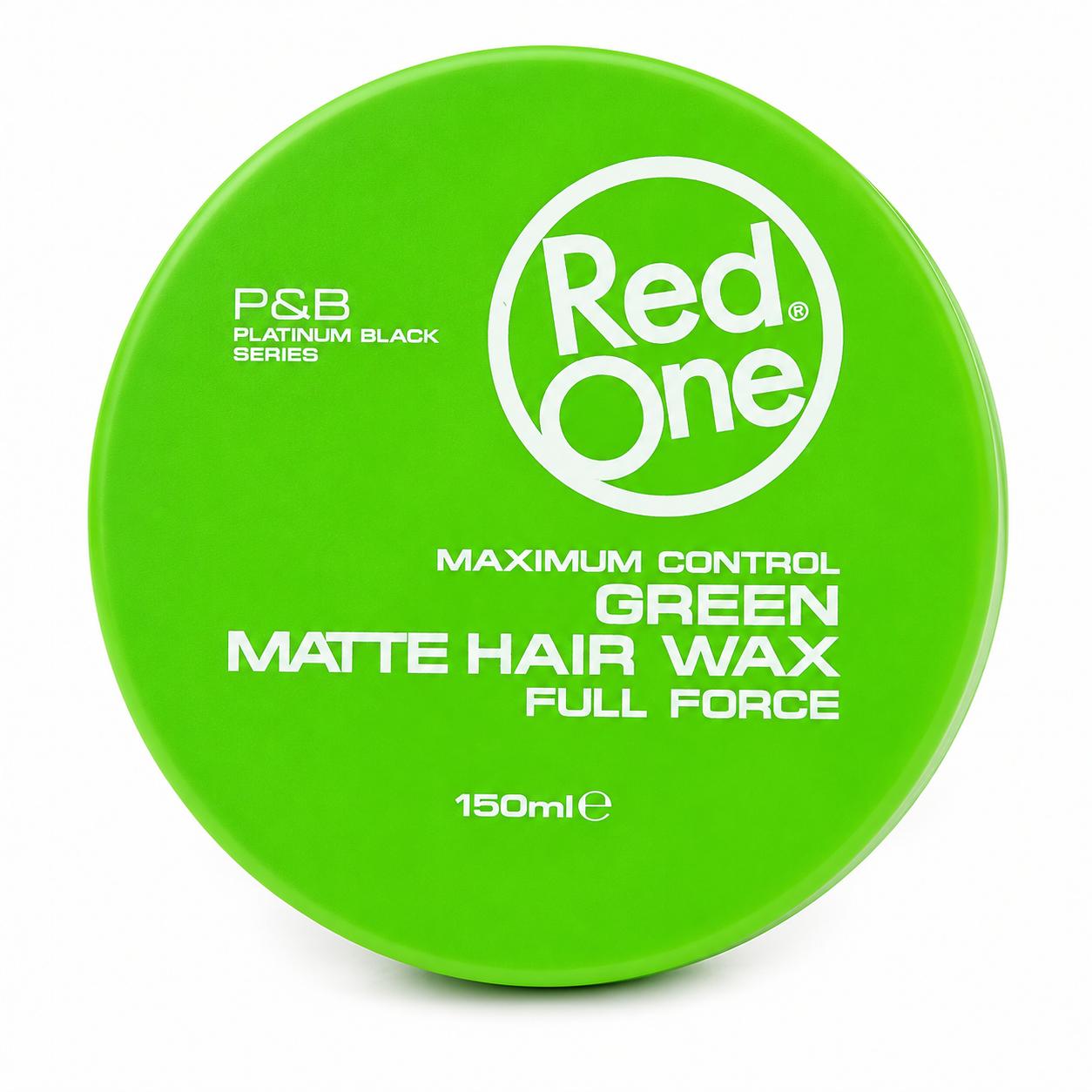 RedOne Hair Wax Mix Set 8x150ml – Aqua Gel Wax & Matte Hair Wax Styling Wachs Set für Männer, starker Halt, Glanz & Matt Finish, Friseur Haarwachs Vorteilspack mit Red, White, Blue, Quicksilver, Green, Black, Orange & Olive