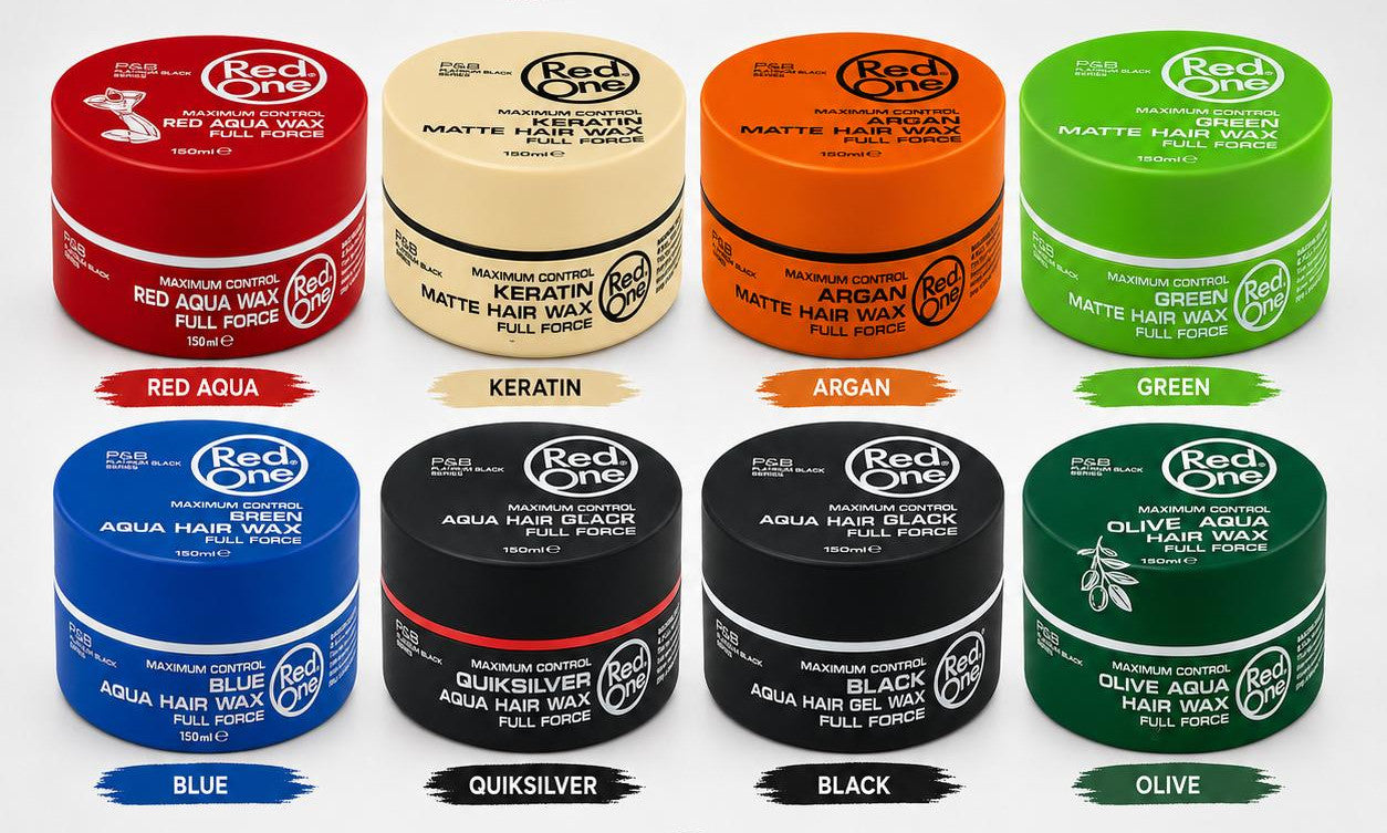Red One Gel Wax 150ml Hair Gel Wax Vorratspack für starken Halt, Wet Look, Glanz, Barber Style, Herren Frisur, kurze Haare, Friseurbedarf & Alltag